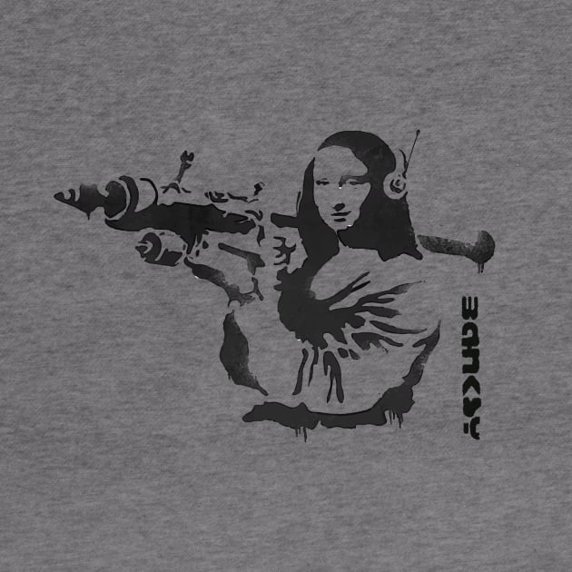 BANKSY Mona Lisa Bazooka by inkstyl